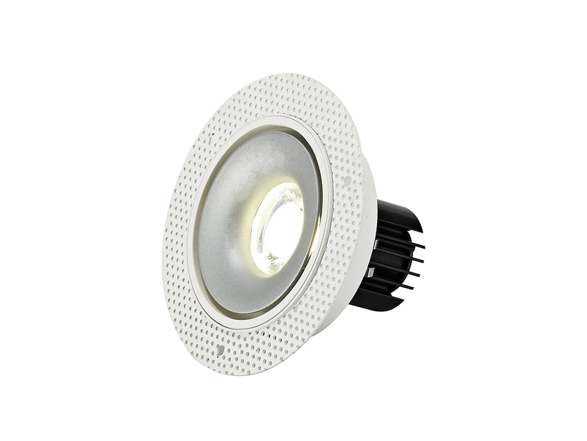 Bolor T 9 Tridonic Powered 9W 3000K 840lm 36° CRI>90 LED Engine White/Silver Trimless Fixed Recessed Spotlight, IP20 DM202087  Dlux Bolor T 9